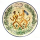 Jais Nielsen unika keramik fad. Jais Nielsen, 1885-1961, unika keramik fad med 
motiv i form af Adam & Eva i Paradis. Signeret "Jais 1919". D: 34,5cm