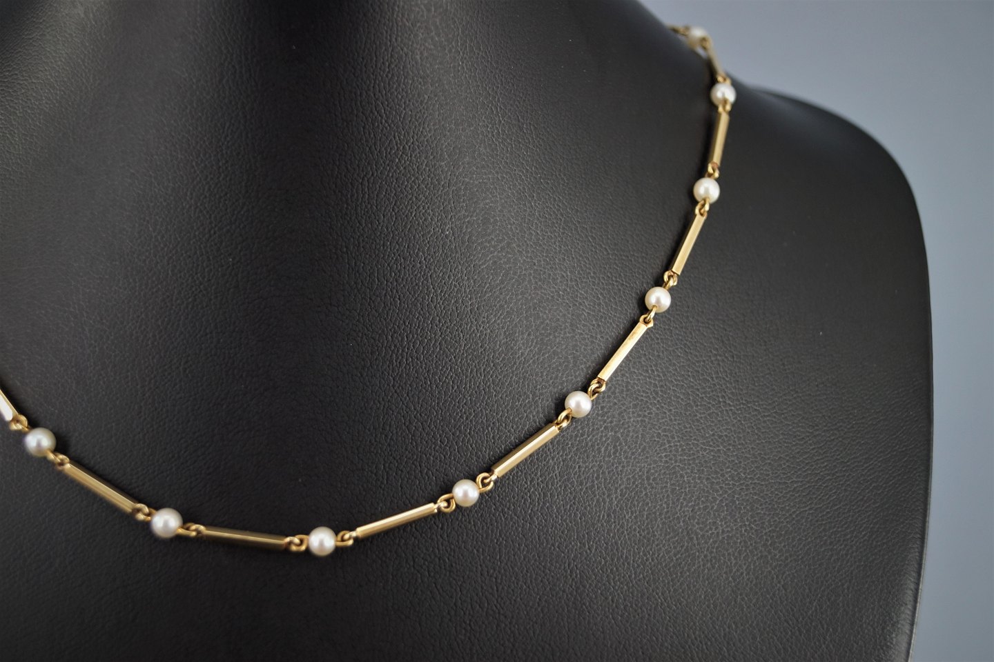 reb sortie Tak for din hjælp Bræmer-Jensen; Pind-perle halskæde af 14 kt. guld