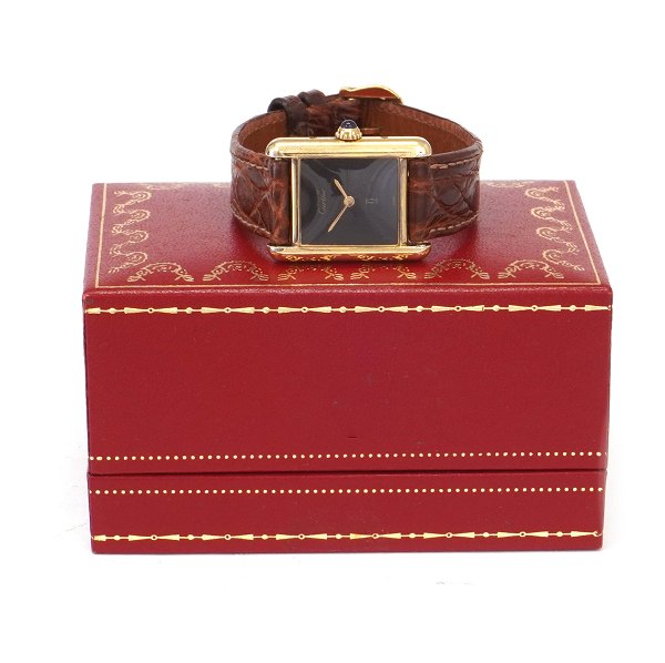 Cartier Tank Vermeil Quartz ur ref 66001. Urhus mål: 21x27mm