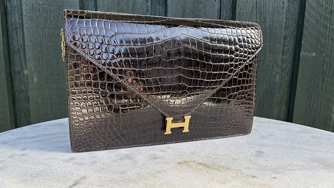 Hermès Clutch taske "Lydie" af krokodilleskin