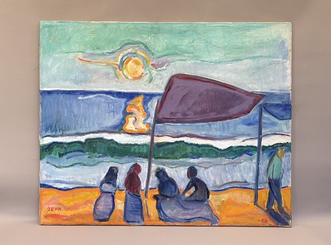 Bjarne Jehn Solnedgang ved havet