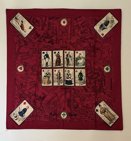 Hermès silketørklæde "spillekort & Takokkort"